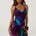 AMIKA COWL HANDKERCHIEF MINI DRESS - TUSCAN PURPLE