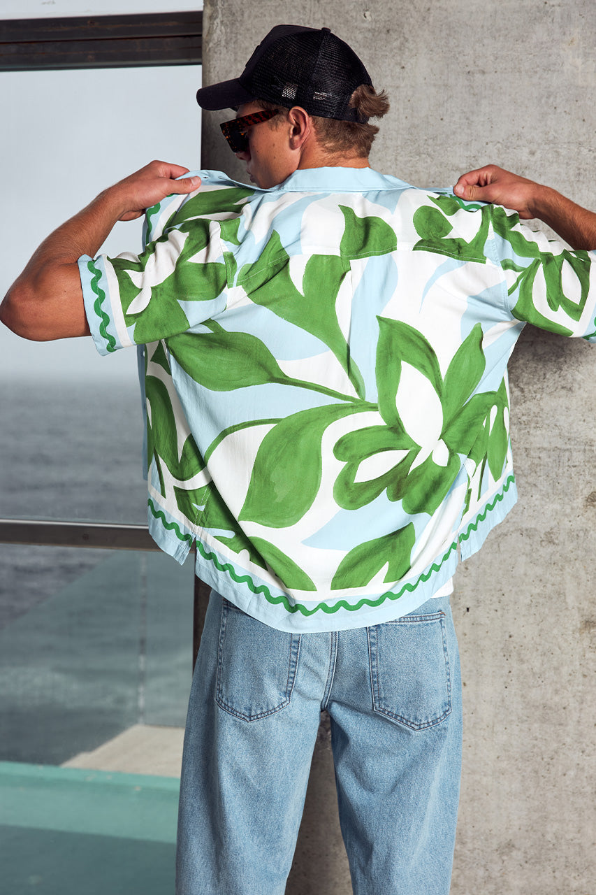 AMOREE SHORT SLEEVE SHIRT - AMOREE BLUE