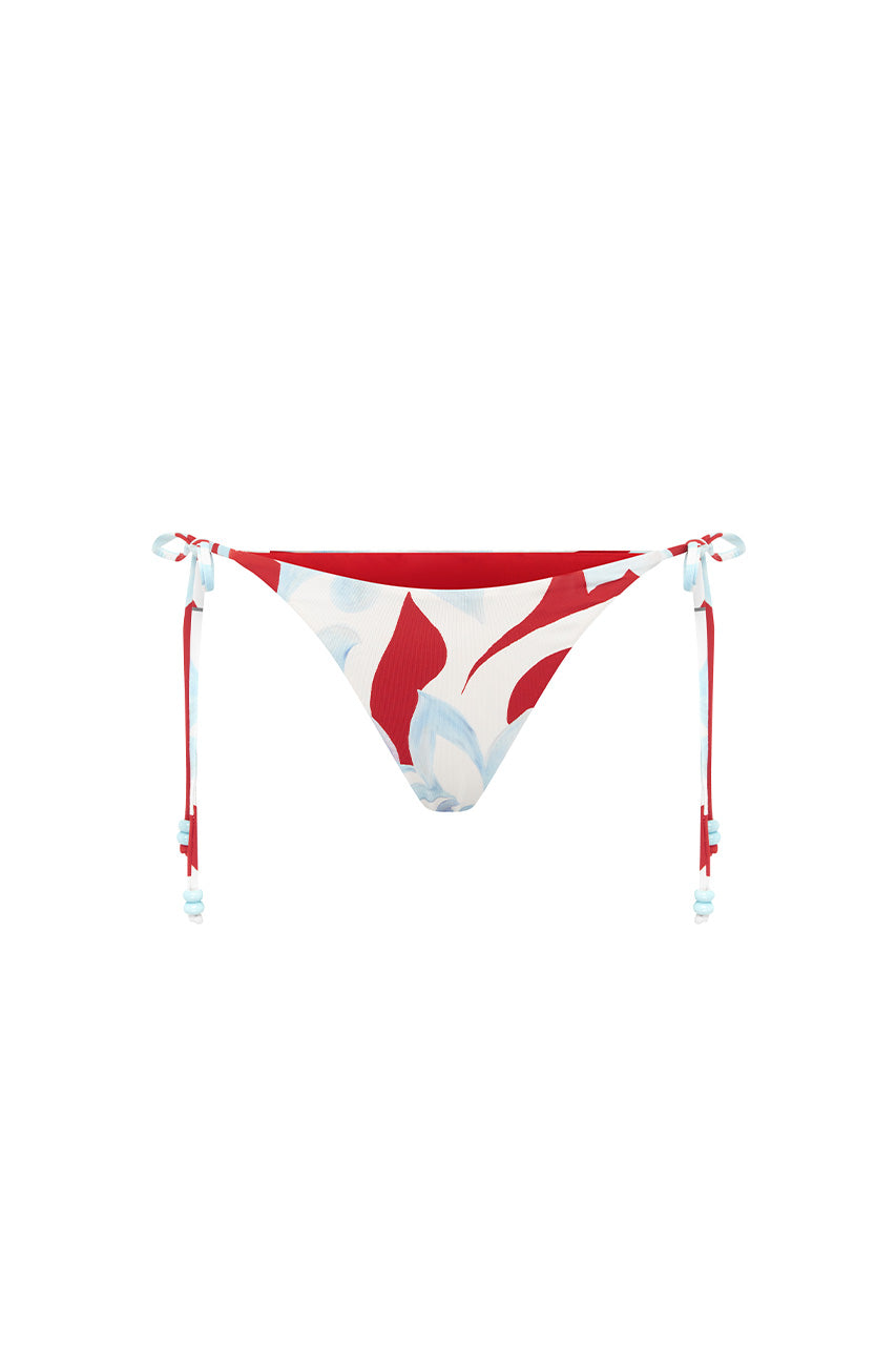 AMOREE SIDE TIE BIKINI BOTTOM - AMOREE RED - AMOREESIDETIEBIKINIBOTTOM-AMOREERED