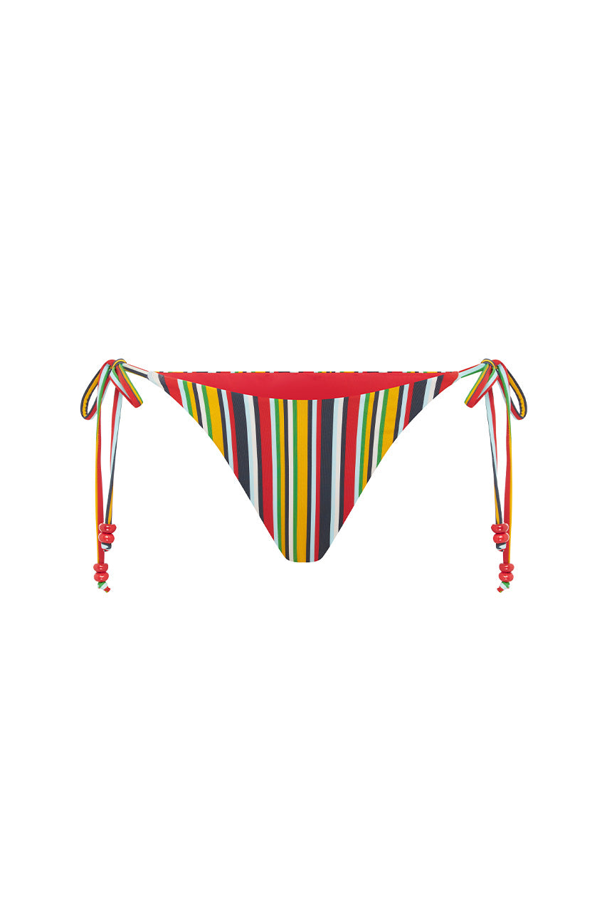 AMOREE SIDE TIE BIKINI BOTTOM - XYLA STRIPE - AMOREESIDETIEBIKINIBOTTOM-XYLASTRIPE