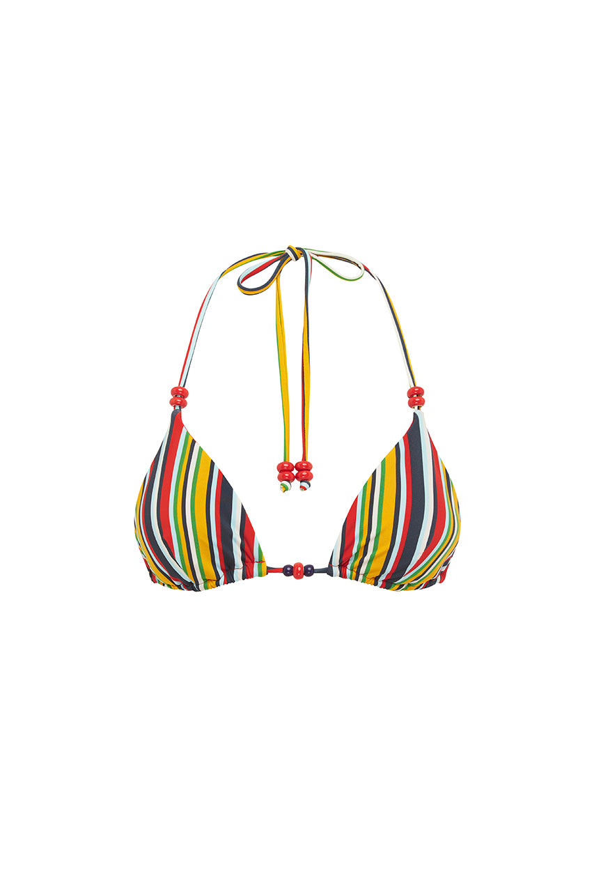 AMOREE TRIANGLE BIKINI TOP - XYLA STRIPE - AMOREETRIANGLEBIKINITOP-XYLASTRIPE