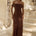 AMORET MIDI DRESS - ESPRESSO