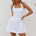 AMPHORA HALTER MINI DRESS - WHITE