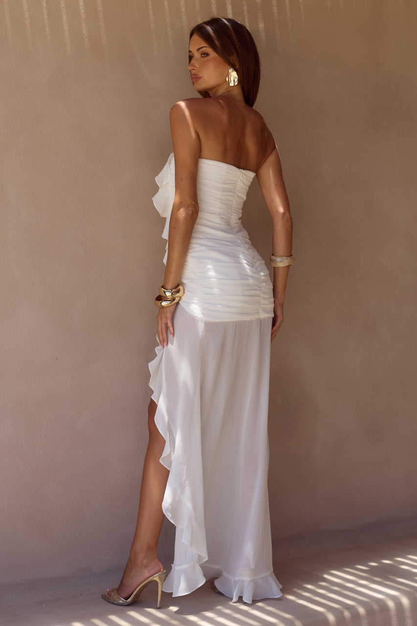 ANDEE STRAPLESS RUFFLE MAXI DRESS - WHITE - ANDEESTRAPLESSRUFFLEMAXIDRESS-WHITE-3