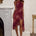 ANGELINE HANDKERCHIEF MINI DRESS - QUINN CHERRY