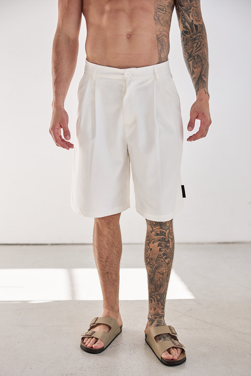 ANTE TAILORED SHORTS - CREAM - ANTETAILOREDSHORTS-CREAM-2