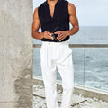 ANTHONY POLO KNIT TANK - BLACK