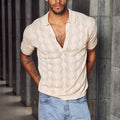 ANTHONY SHORT SLEEVE KNIT TOP - SAND