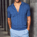 ANTHONY SHORT SLEEVE KNIT TOP - STEEL