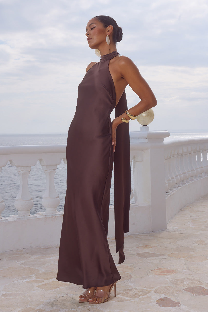 ARABELLE HIGH NECK MAXI DRESS - BITTER CHOCOLATE - ARABELLEHIGHNECKMAXIDRESS-BITTERCHOCOLATE_3