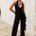 ARIANA HALTER OPEN BACK JUMPSUIT - BLACK