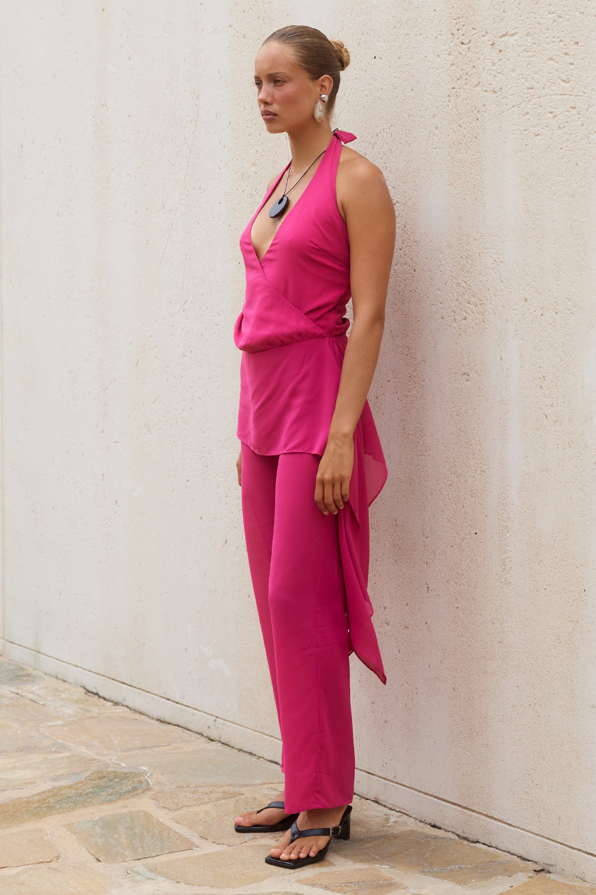 ARIANA HALTER OPEN BACK JUMPSUIT - PINK - ARIANAHALTEROPENBACKJUMPSUIT-PINK