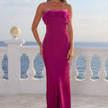 ARIANA STRAPLESS MAXI DRESS  - PLUM