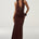 ARINA HALTER V-NECK MAXI DRESS - ESPRESSO