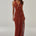 ARIYA SLEEVELESS KNIT MAXI DRESS - RUST METALLIC