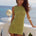 ARIYA SLEEVELESS MINI DRESS - LIME METALLIC