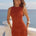 ARIYA SLEEVELESS MINI DRESS - RUST METALLIC