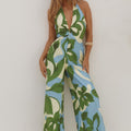 ARLETTE HALTER JUMPSUIT  - AMOREE BLUE