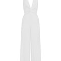 ARLETTE HALTER JUMPSUIT  - WHITE