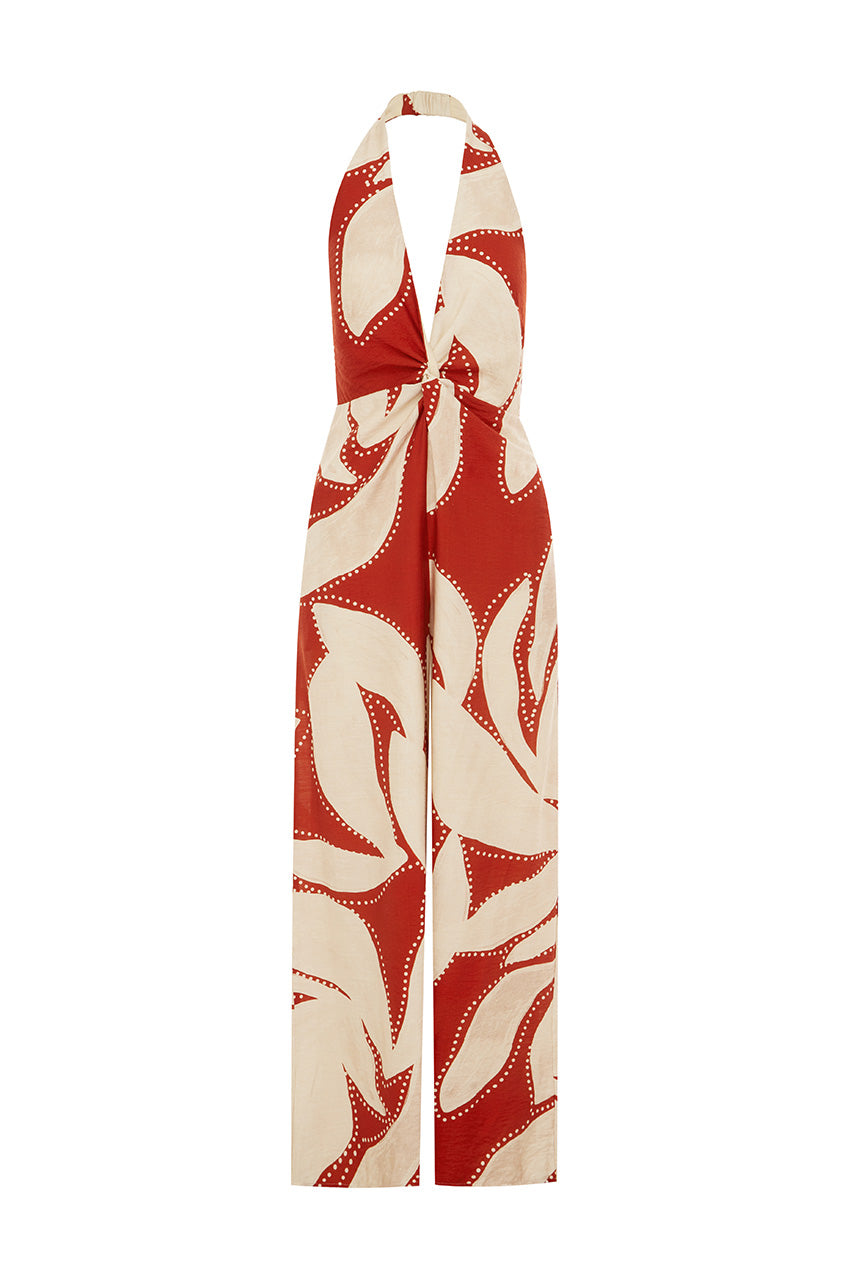 ARLETTE HALTER JUMPSUIT - ARLETTE RED - ARLETTEHALTERJUMPSUIT