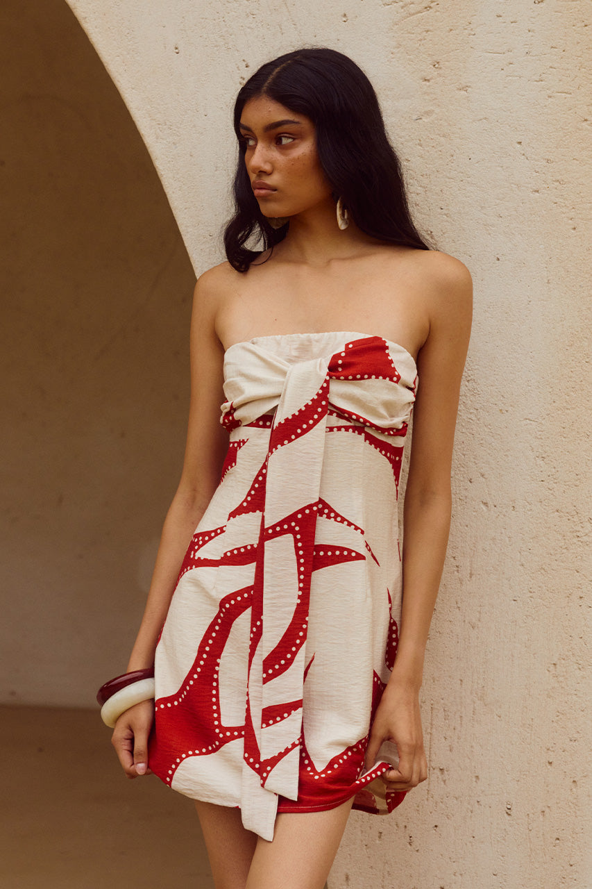 ARLETTE STRAPLESS MINI DRESS - ARLETTE RED XXL - ARLETTESTRAPLESSMINIDRESSARLETTERED_2