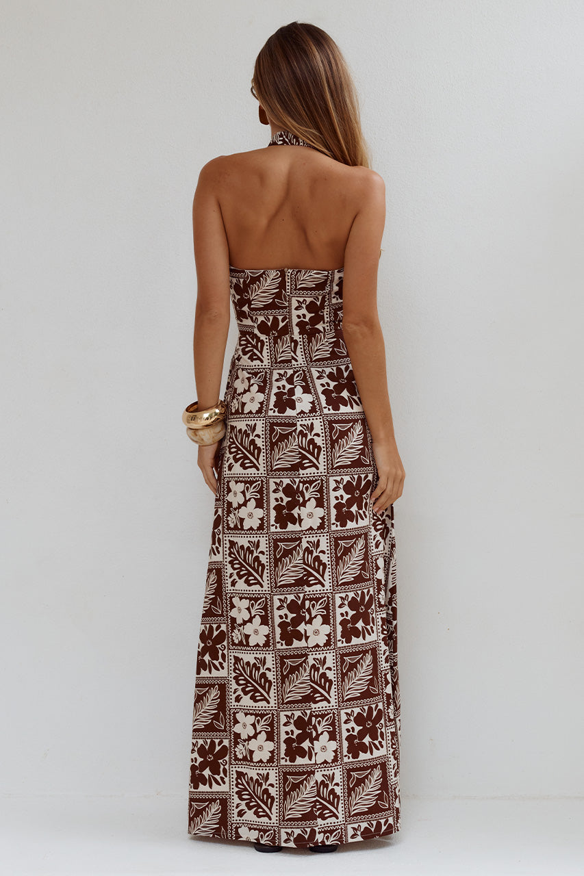 ARLI DEEP PLUNGE MAXI DRESS - AMIRA CHOCOLATE - ARLIDEEPPLUNGEMAXIDRESS-AMIRACHOCOLATE-4