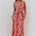 ARLI DEEP PLUNGE MAXI DRESS - AMIRA RED