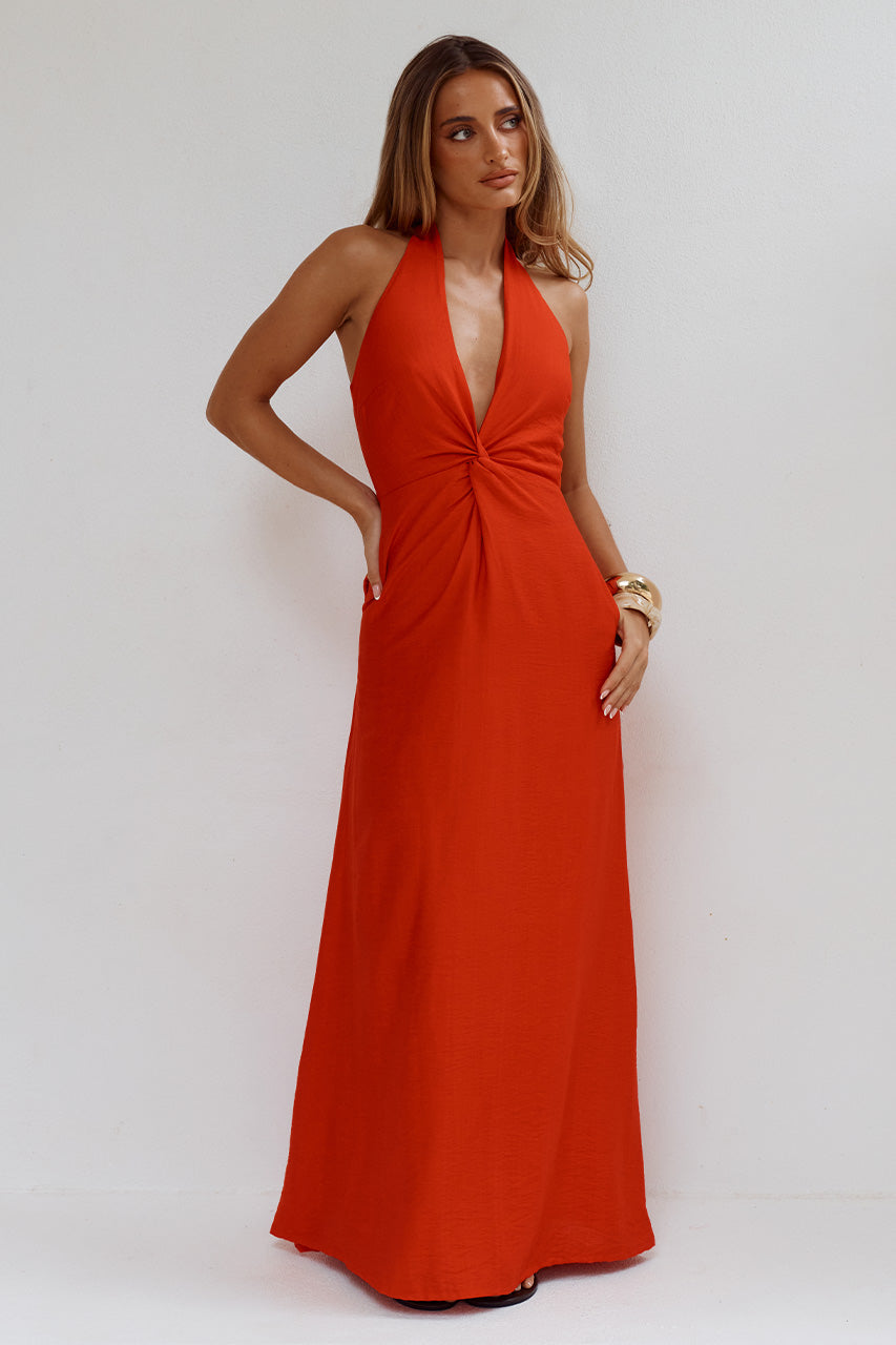 ARLI DEEP PLUNGE MAXI DRESS - RED - ARLIDEEPPLUNGEMAXIDRESS-RED-03