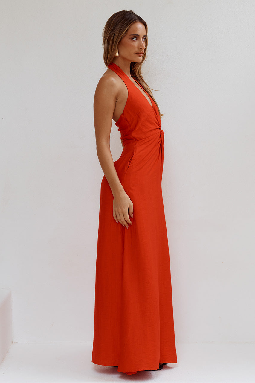 ARLI DEEP PLUNGE MAXI DRESS - RED - ARLIDEEPPLUNGEMAXIDRESS-RED-05