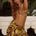 CAIDA HANDKERCHIEF MINI SKIRT - EMERY GOLD