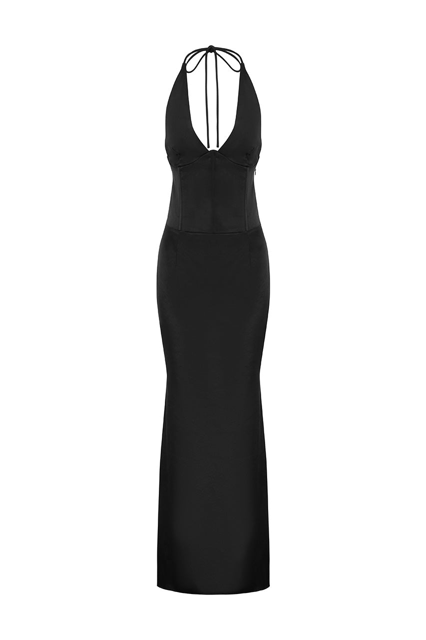 ASADA MAXI DRESS - BLACK - ASADAMAXIDRESS