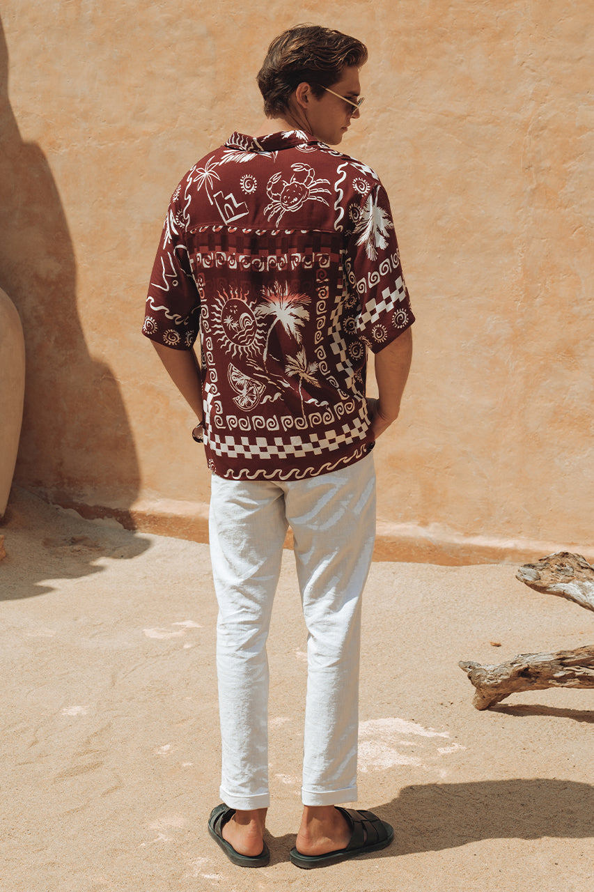 ASTLEY SHIRT - WINE - ASTLEY-SHIRT-WINE