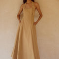 ASTRID HALTER MIDI DRESS - CAMEL