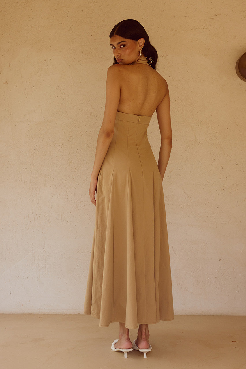 ASTRID HALTER MIDI DRESS - CAMEL - ASTRIDMIDIDRESSCAMEL_5