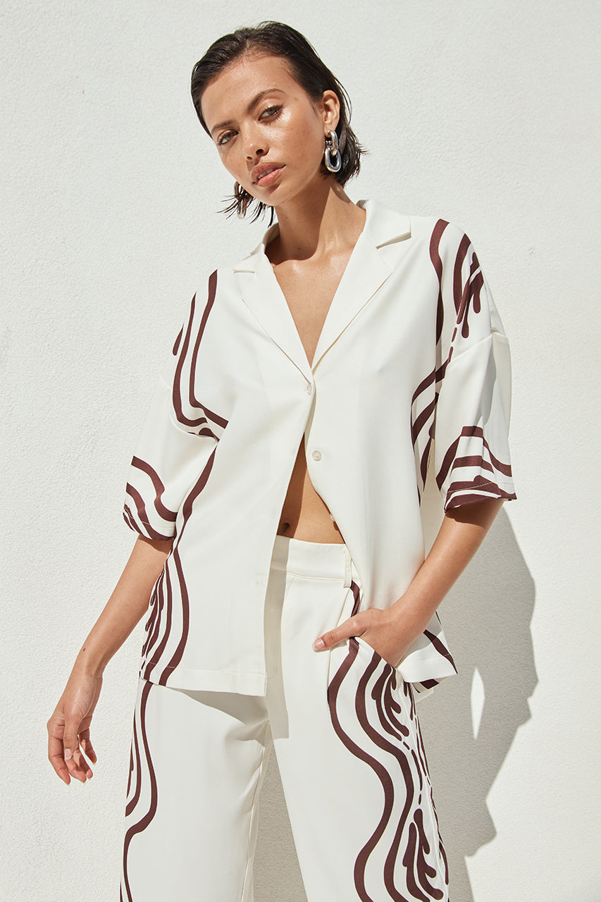 ATHENI SHIRT - ATHENI CHOCOLATE
