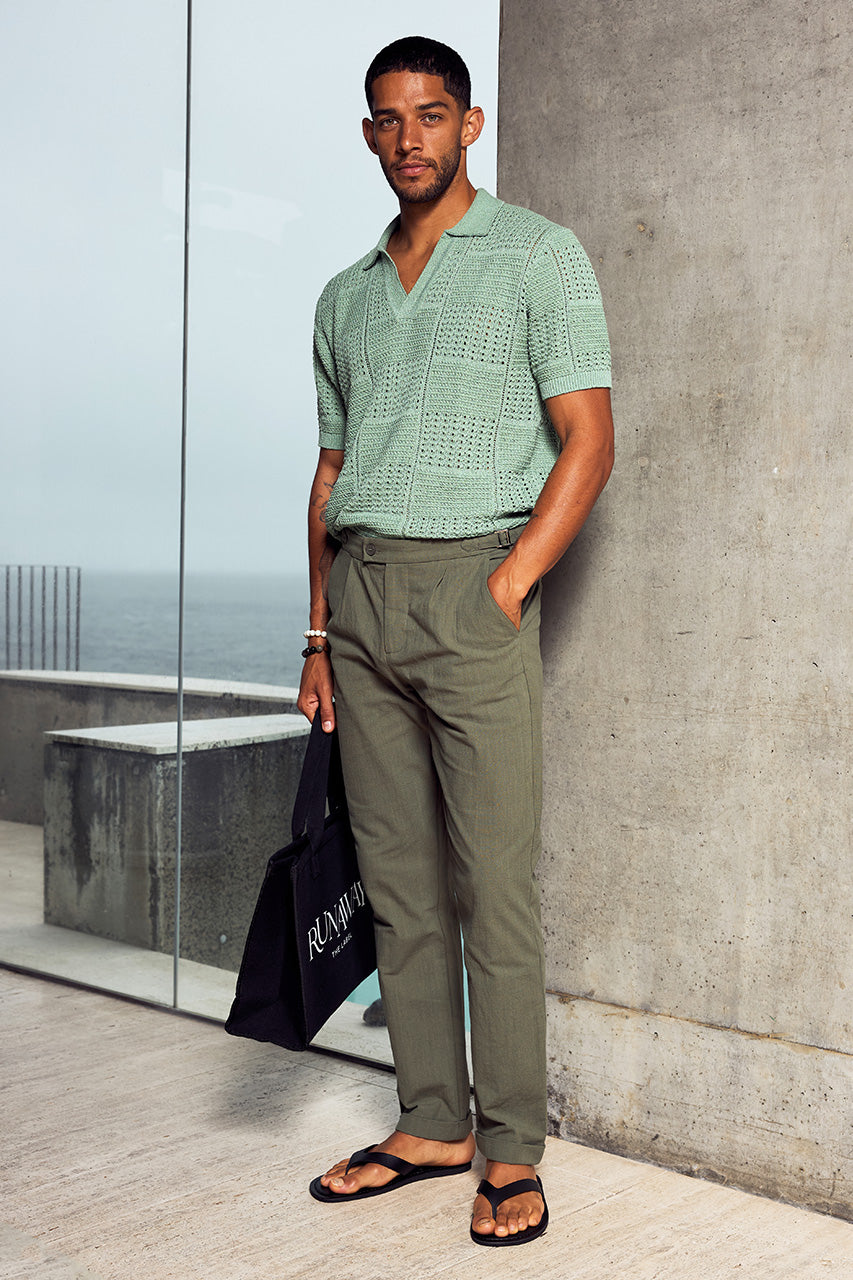 ATLAS SHORT SLEEVE POLO KNIT TOP - GREEN - ATLAS_SHORT_SLEEVE_POLO_KNIT_TOP_-_GREEN-1