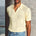 ATLAS SHORT SLEEVE POLO KNIT TOP - LEMON