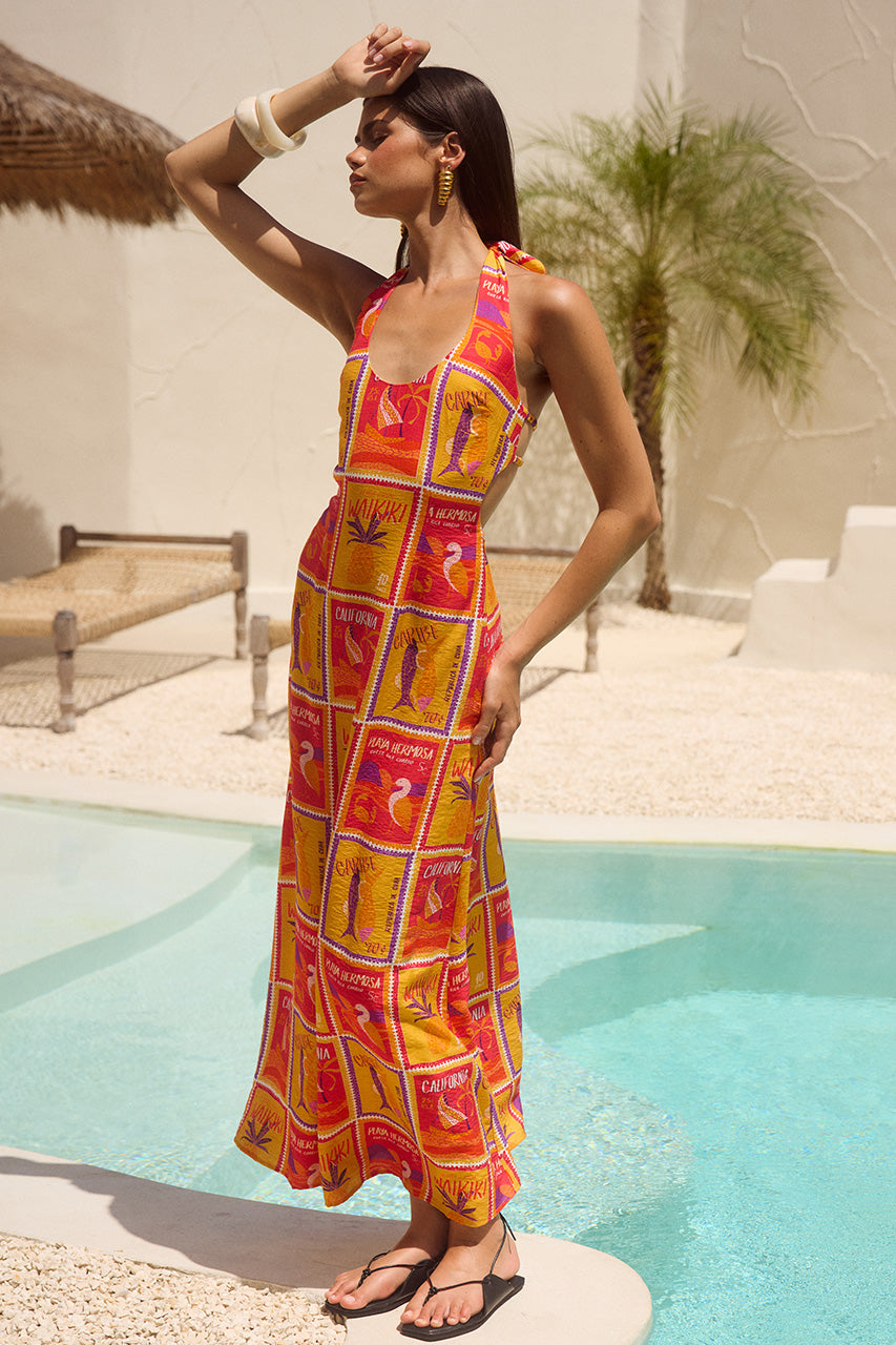 AURA MAXI DRESS - ALOHA ORANGE XXL - AURAMAXIDRESS-ALOHAORANGE_3