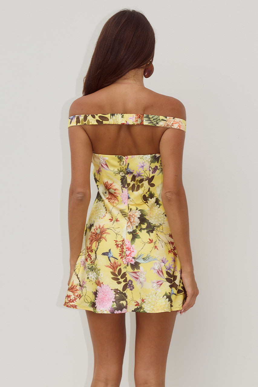 AVETA OFF SHOULDER MINI DRESS - KENDALL YELLOW - AVETAOFFSHOULDERMINIDRESS-KENDALLYELLOW-06