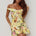 AVETA OFF SHOULDER MINI DRESS - KENDALL YELLOW