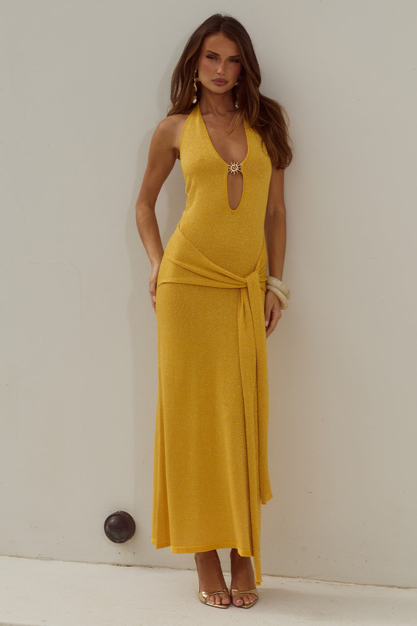 AYELLA DEEP-V KNIT MAXI DRESS - MANGO XXL - AYELLADEEP-VKNITMAXIDRESS-MANGO-09