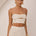 AYLA STRAPLESS TOP - CREAM/BLACK POLKA