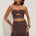 AYLA STRAPLESS TOP - CHOC/LEMON POLKA