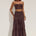 AYLA TIERED MAXI SKIRT - CHOC/LEMON POLKA