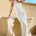 AYLEEN SCOOP HALTER MIDI DRESS - WHITE