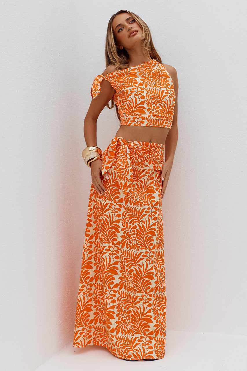 AZARIAH OFF SHOULDER TIE TOP - AZARIAH ORANGE - AZARIAHOFFSHOULDERTIETOPXAZARIAHSIDETIEMAXISKIRT-AZARIAHORANGE-1