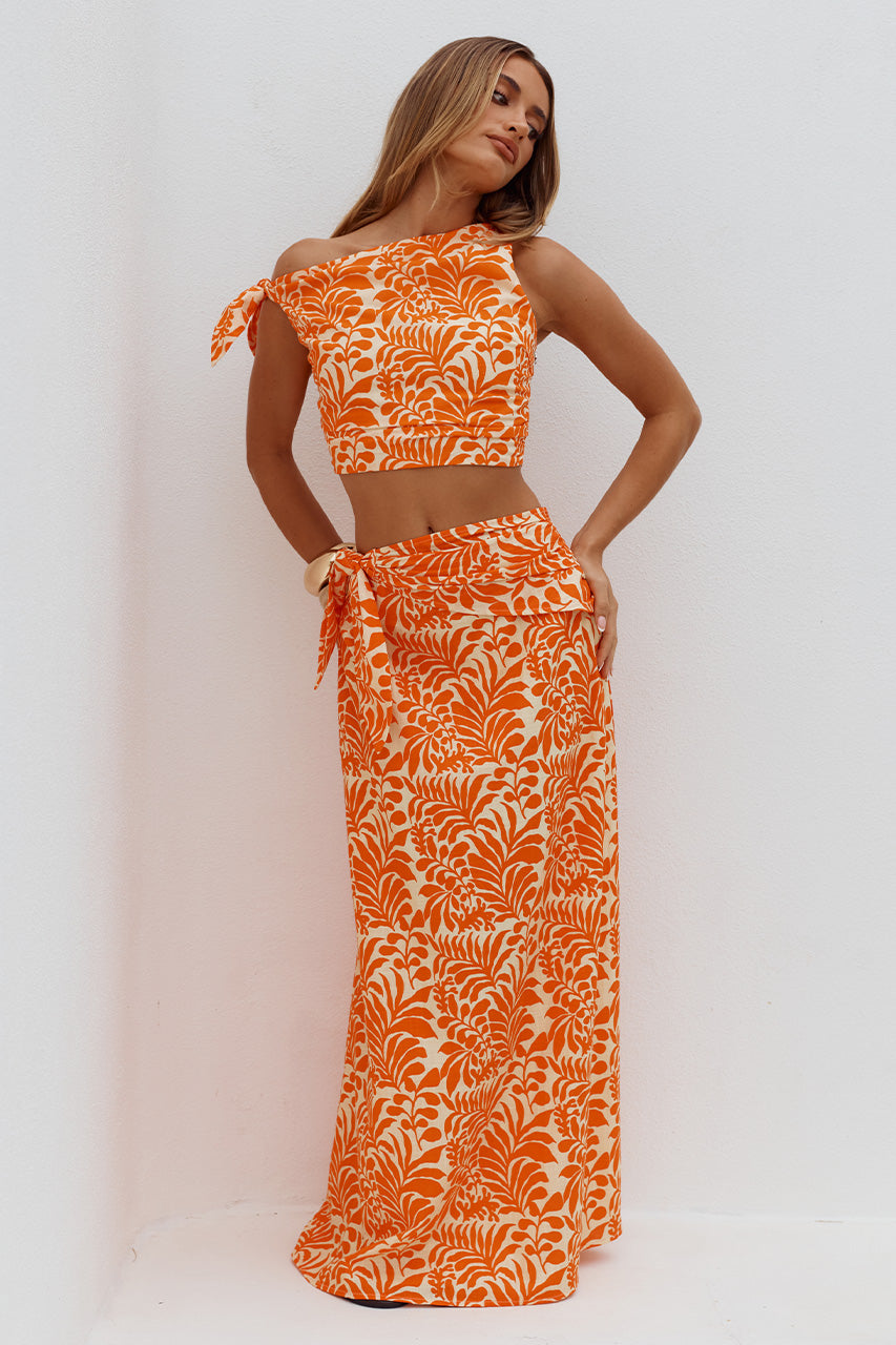 AZARIAH SIDE TIE MAXI SKIRT - AZARIAH ORANGE XXL - AZARIAHOFFSHOULDERTIETOPXAZARIAHSIDETIEMAXISKIRT-AZARIAHORANGE-8