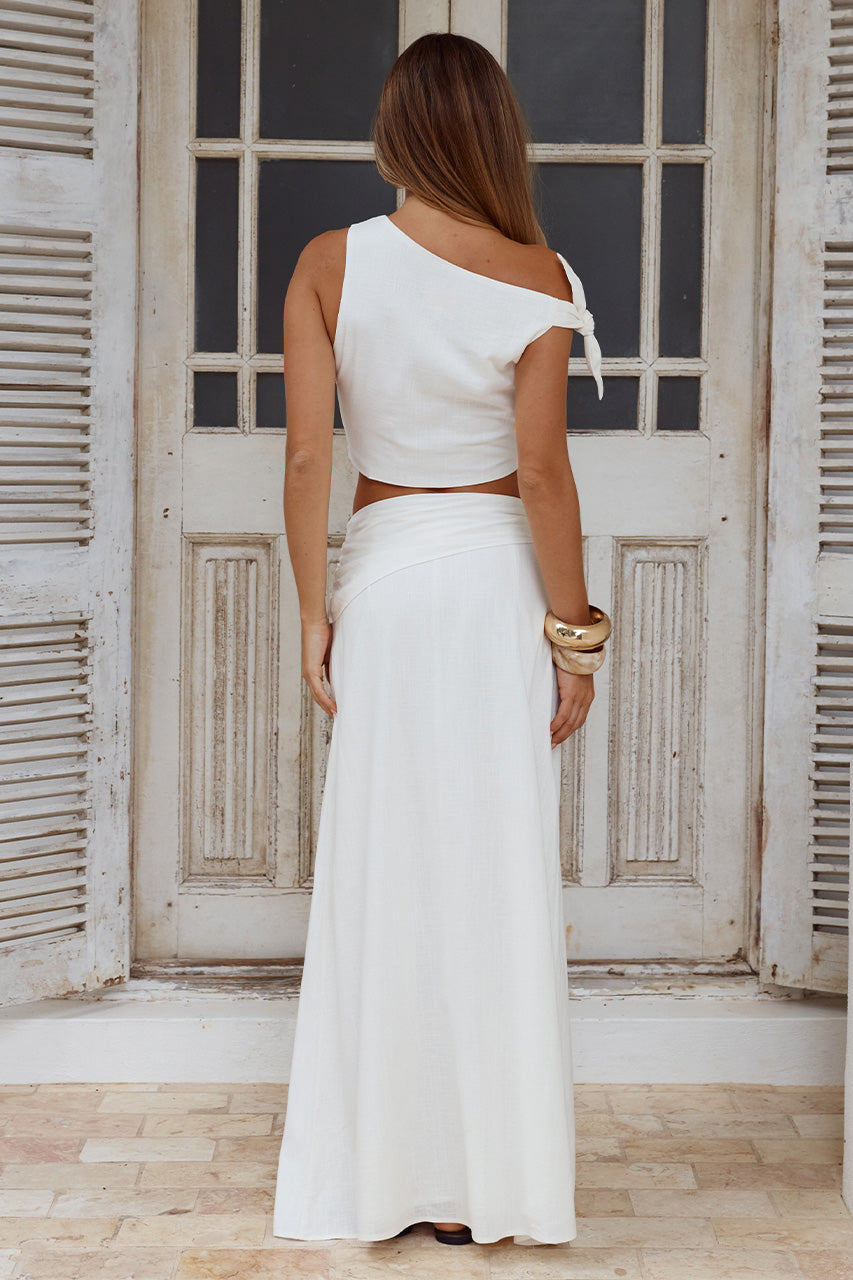 AZARIAH OFF SHOULDER TIE TOP - WHITE - AZARIAHOFFSHOULDERTIETOPXAZARIAHSIDETIEMAXISKIRT-WHITE-08