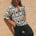 AZAR TOP - SAND/BLACK