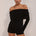 BARLY OFF SHOULDER KNIT TOP - BLACK